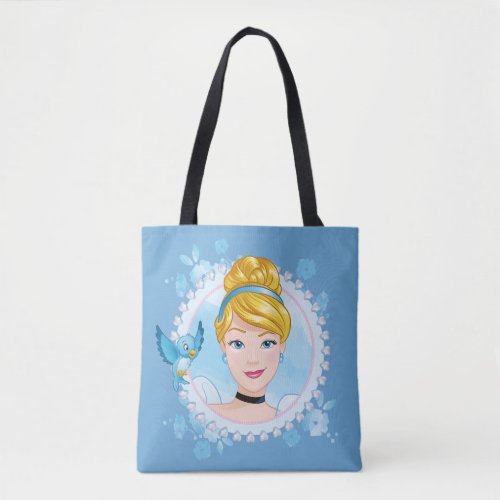 Cinderella And Blue Bird Tote Bag