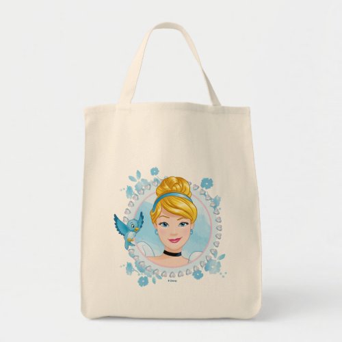 Cinderella And Blue Bird Tote Bag