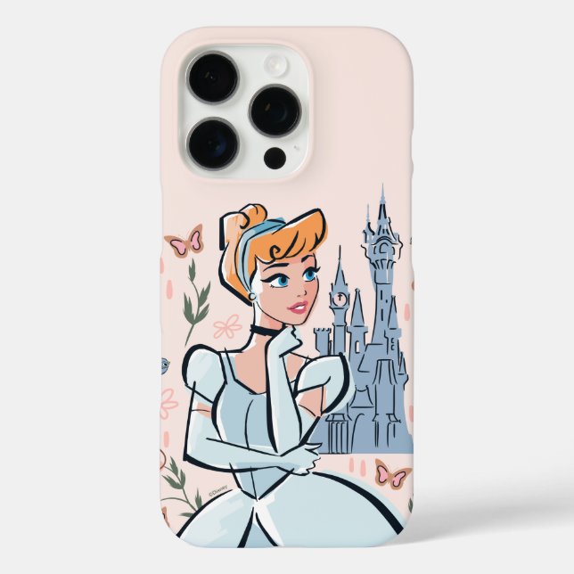 Cinderella and Castle Stylized Badge Case-Mate iPhone Case (Back)