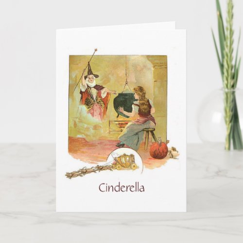 Cinderella and Fairy Godmother Blank Inside Card