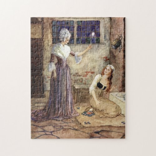 Cinderella and Fairy Godmother _ Millicent Sowerby Jigsaw Puzzle