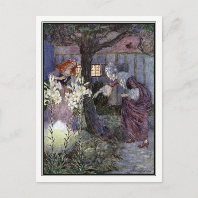 Cinderella and Fairy Godmother - Millicent Sowerby Postcard (Front)
