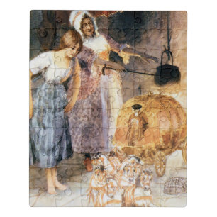 Cinderella and Fairy Godmother sq Jigsaw Puzzle