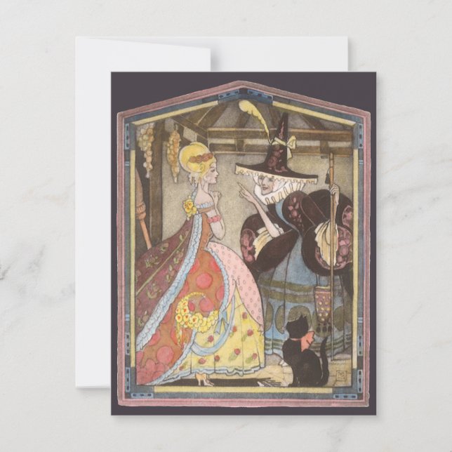 Cinderella and Fairy Godmother, Vintage Fairy Tale (Front)