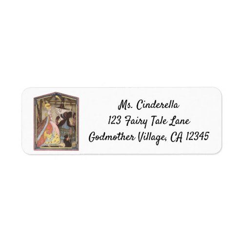 Cinderella and Fairy Godmother Vintage Fairy Tale Label