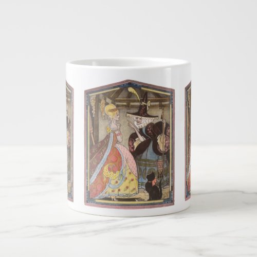 Cinderella and Fairy Godmother Vintage Fairy Tale Large Coffee Mug