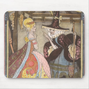 Cinderella and Fairy Godmother, Vintage Fairy Tale Mouse Pad