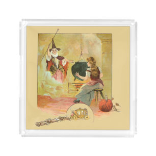 Cinderella And Her Fairy God Mother Acrylic Tray