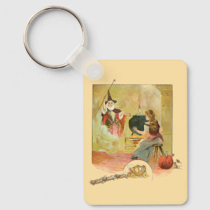 Cinderella And Her Fairy God Mother Keychain