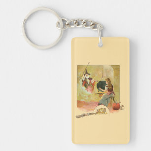 Cinderella And Her Fairy God Mother Keychain