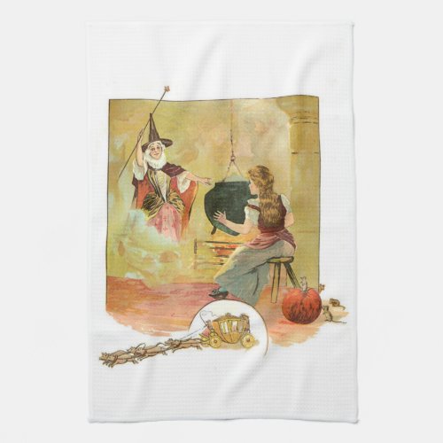 Cinderella And Her Fairy God Mother Kitchen Towel