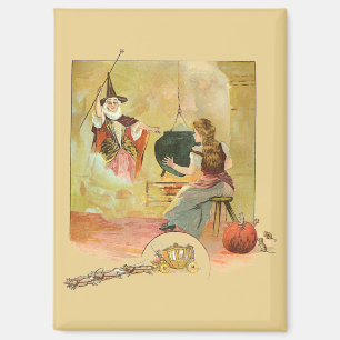 Cinderella And Her Fairy God Mother Magnet