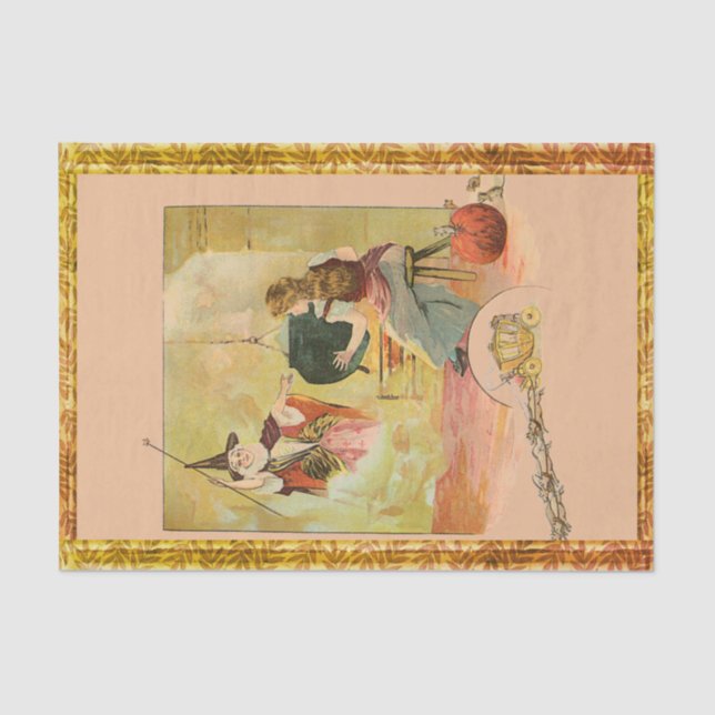 Cinderella And Her Fairy God Mother Tissue Paper (Front)