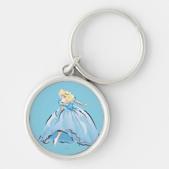 Cinderella And Her Glass Shoe Keychain (Front)