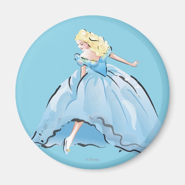 Cinderella And Her Glass Shoe Magnet (Front)