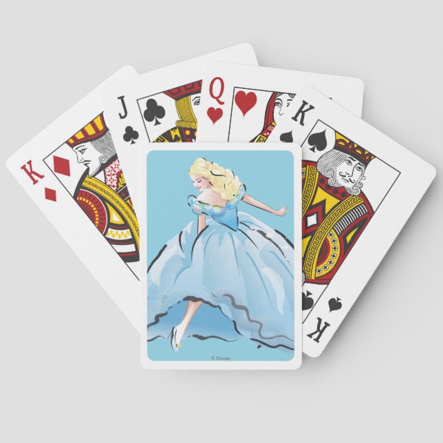 Cinderella And Her Glass Shoe Poker Cards (Back)
