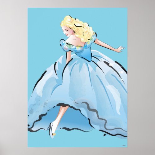 Cinderella And Her Glass Shoe Poster