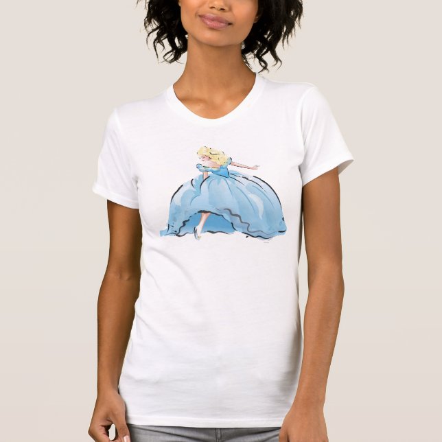 Cinderella And Her Glass Shoe T-Shirt (Front)