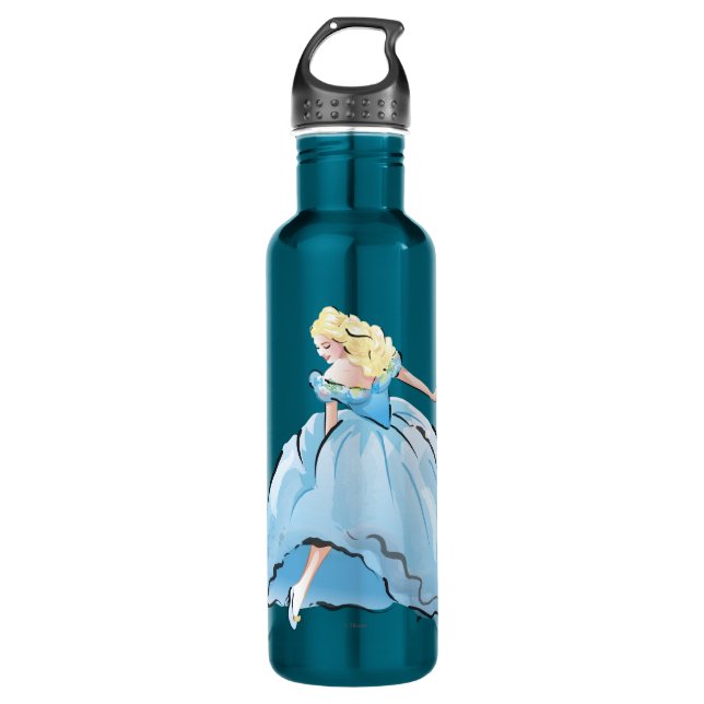 Cinderella And Her Glass Shoe Water Bottle (Front)