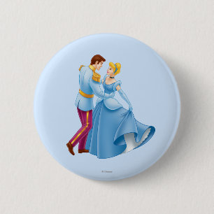 Cinderella and Prince Charming Button