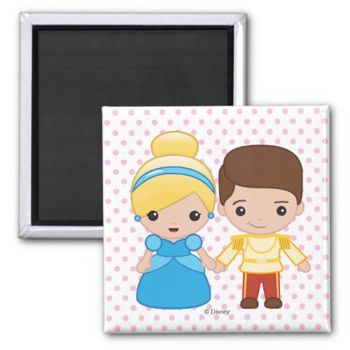 Cinderella and Prince Charming Emoji Magnet