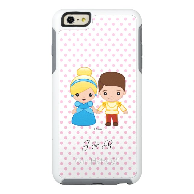 Cinderella and Prince Charming Emoji Otterbox iPhone Case (Back)
