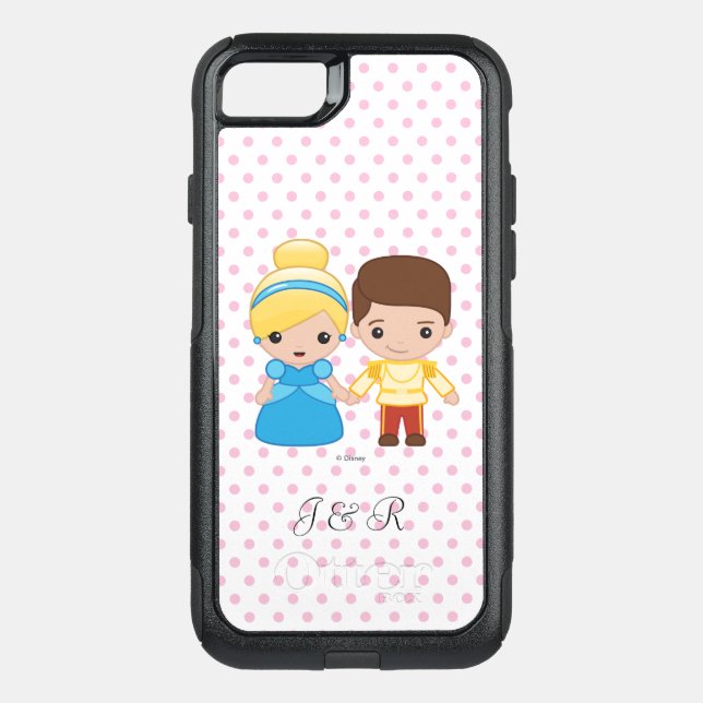 Cinderella and Prince Charming Emoji Otterbox iPhone Case (Back)