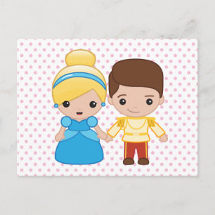 Cinderella and Prince Charming Emoji Postcard