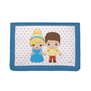 Cinderella and Prince Charming Emoji Tri-fold Wallet