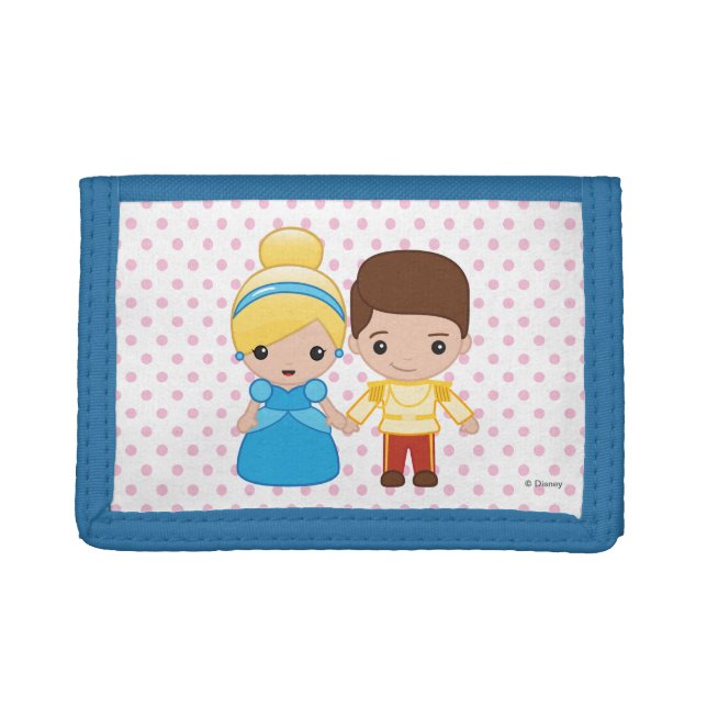 Cinderella and Prince Charming Emoji Trifold Wallet (Front)