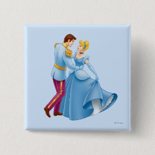 Cinderella and Prince Charming Pinback Button