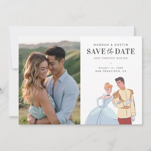 Cinderella and Prince Charming Save the Date