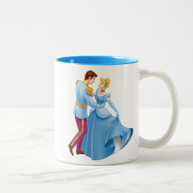Cinderella and Prince Charming Two-Tone Coffee Mug (Right)