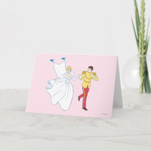 Cinderella and Prince Charming Wedding Card