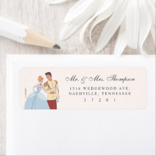 Cinderella and Prince Charming Wedding Label