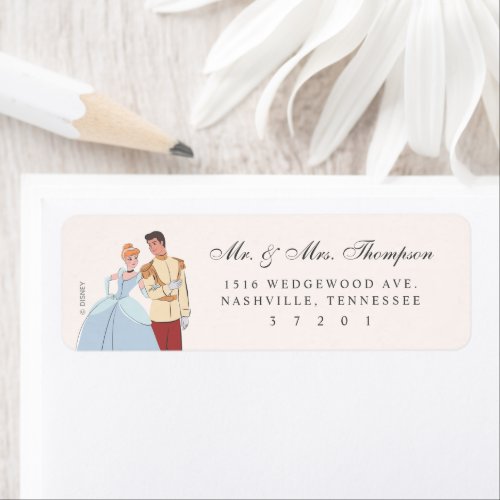 Cinderella and Prince Charming Wedding Label