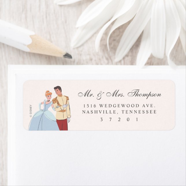 Cinderella and Prince Charming Wedding Label (Insitu)