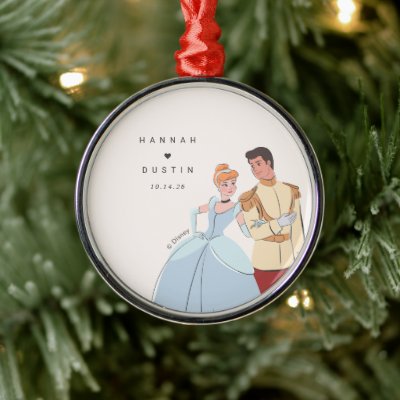 Cinderella and Prince Charming | Wedding Metal Ornament