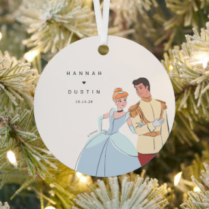 Cinderella and Prince Charming   Wedding Metal Ornament