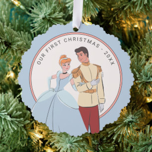 Cinderella and Prince Charming   Wedding Ornament Card