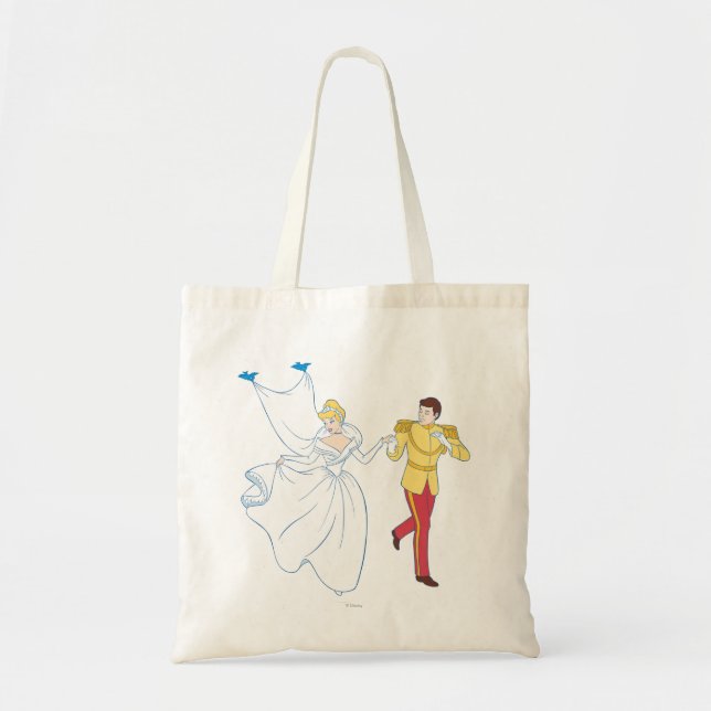 Cinderella and Prince Charming Wedding Tote Bag (Front)