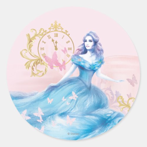 Cinderella Approaching Midnight Classic Round Sticker