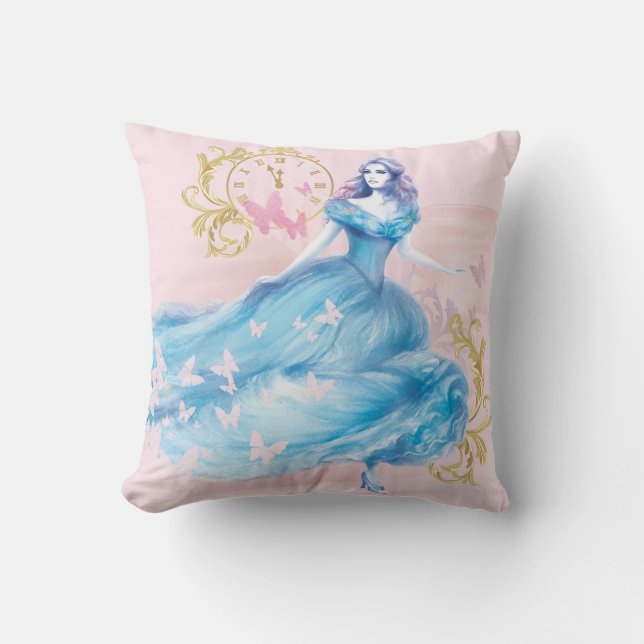 Cinderella Approaching Midnight Throw Pillow (Front)