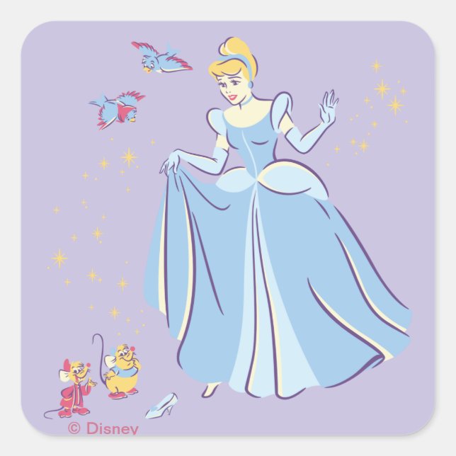Cinderella | Bibbidi, Bobbidi, Boo Square Sticker (Front)