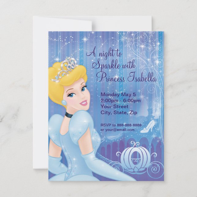 Cinderella Birthday Invitation (Front)