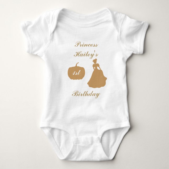 Cinderella Birthday Princess Bodysuit (Front)