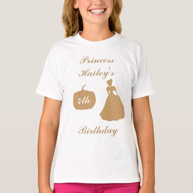 Cinderella Birthday Princess T-Shirt (Front)
