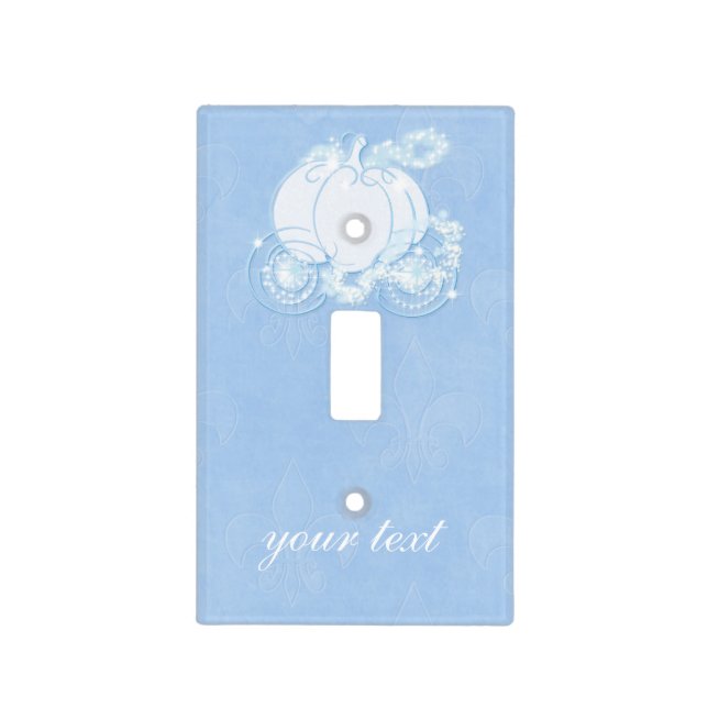 Cinderella Blue Carriage Light Switch Cover (Front)