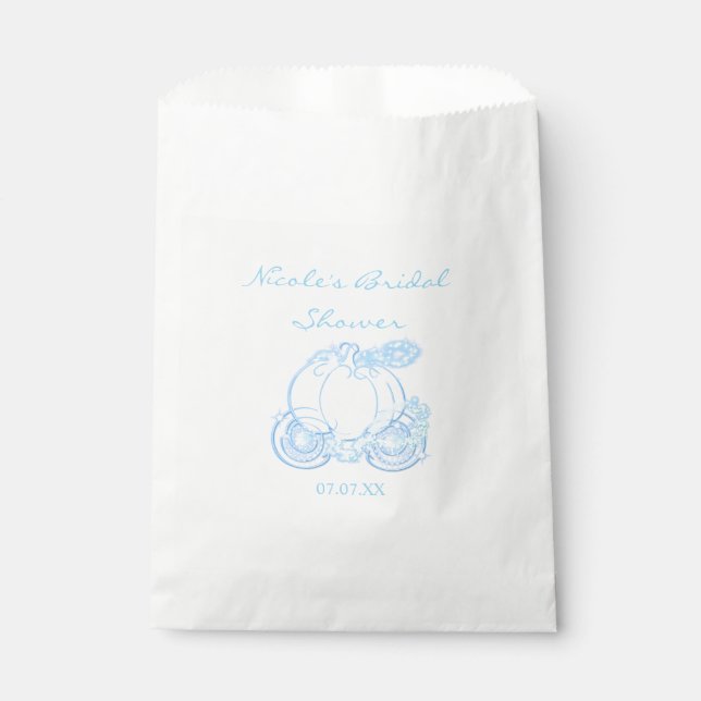 Cinderella Blue Carriage Party Favor Bags (Front)