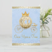 Cinderella Blue Once Upon a Time Princess Birthday Invitation (Standing Front)